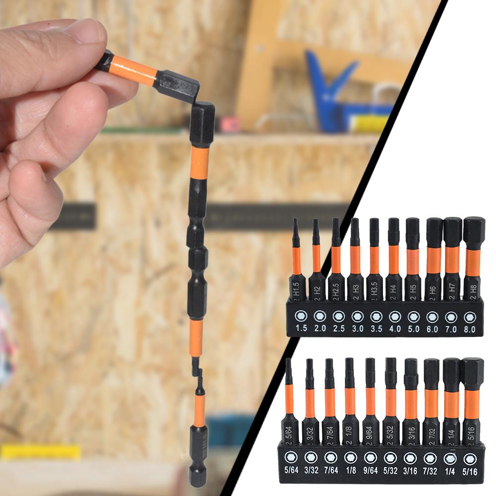 Набор сверл с шестигранным хвостовиком из 10/20 шт., набор сверл с шестигранной головкой из стали S2, набор сверл с шестигранным хвостовиком 1/4 дюйма, набор сверл с шестигранной головкой длиной 2 дюйма