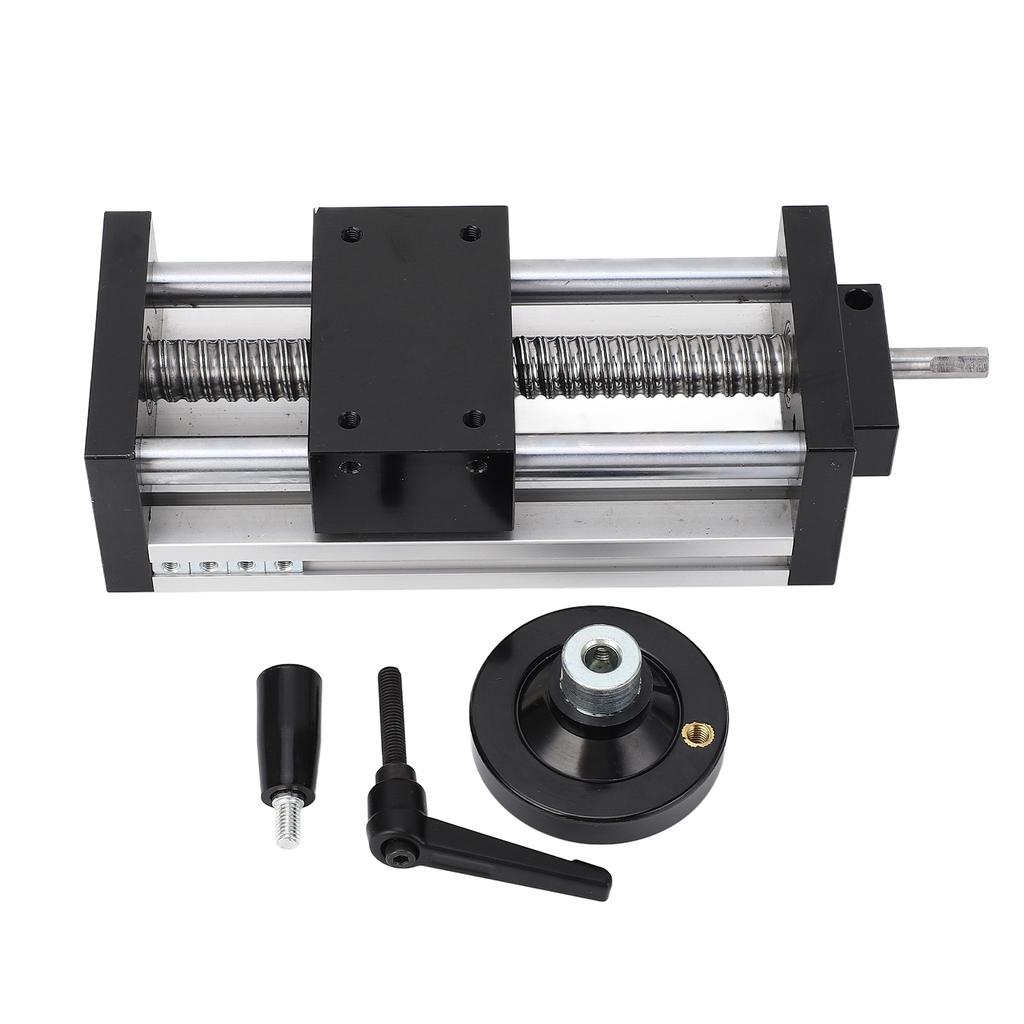 Слайд Линейный столик 100 мм Ход 10 мм Защищенная защита Двойные оси Ручной линейный рельсовый подвижной стол