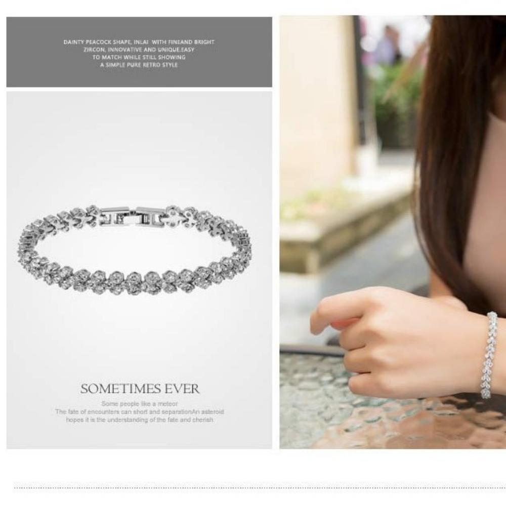 925 Sterling Silver Bracelet Inlaid with Aaaaa Love Zircon Ladies Fashion Birthday Party Wedding Valentine's Day Jewelry Gift