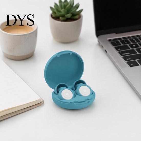 Hearing Protection Earplug 1 Pair Silicone Noise Reduction Earplugs, Multi-Size Tips, Lanyard & Portable Soft Earplugs Case, 58dB for Sleep