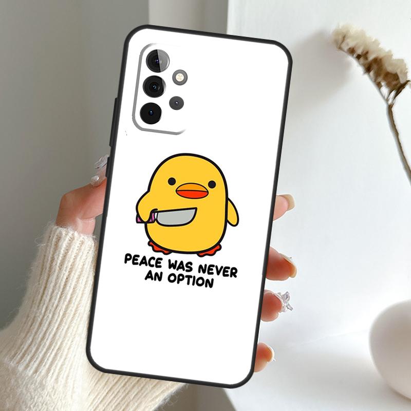 Duck With Knife Duck Cute Case For Samsung Galaxy A52 A32 A12 A16 A26 A36 A56 A15 A35 A55 A34 A54 A13 A33 A53 A17 A06