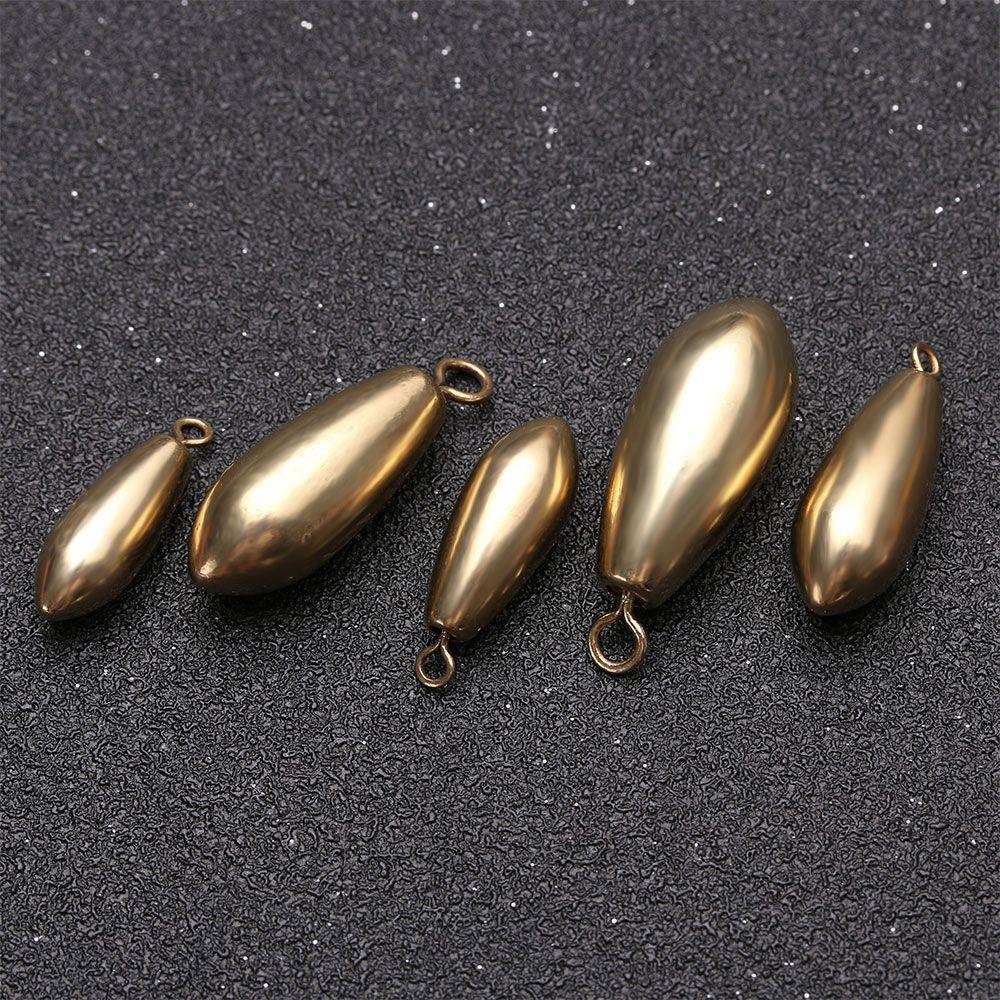 5pcs Split Line Sinkers Additional Weight Sinker Hook Connector Brass Fishing Lead fall