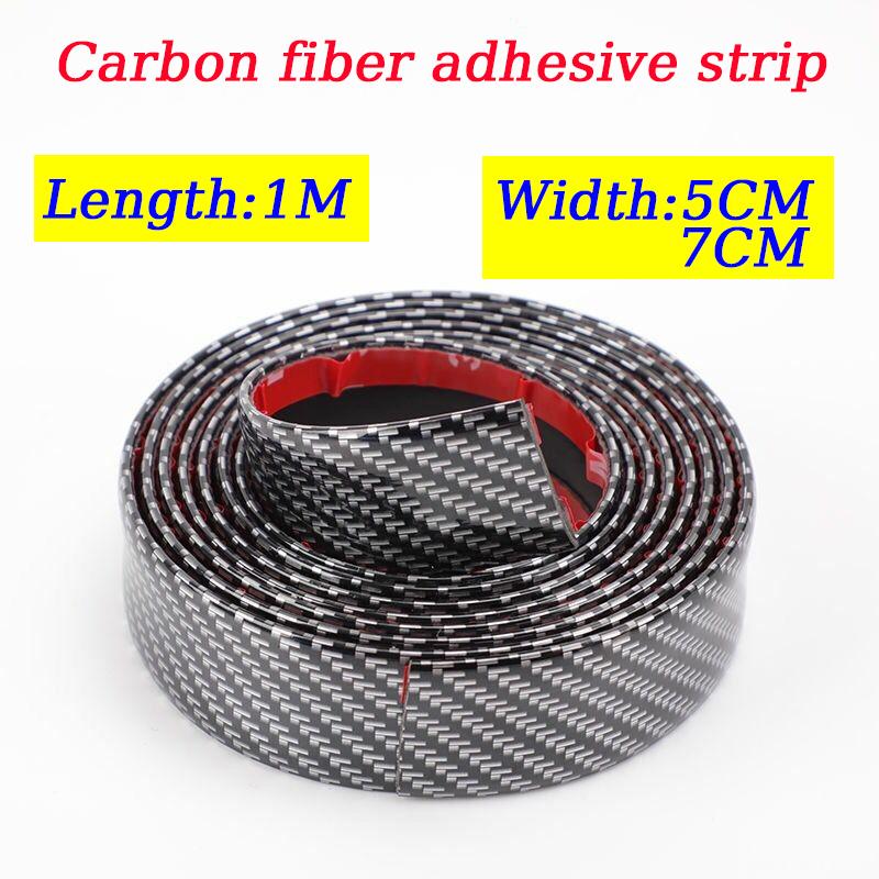 Carbon Fiber Rubber Strip Car Stickers Anti Scratch Door Sill Protector Car Threshold Protection Bumper Film Sticker Car Sticker