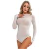 Женские нейлоновые боди с длинными рукавами, прозрачный комбинезон, трико, клубная одежда