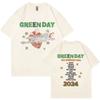 Green Day Футболки с принтом The Saviors Tour Мужские Женские Готик Рок Оверсайз Футболки с коротким рукавом Хлопковые футболки