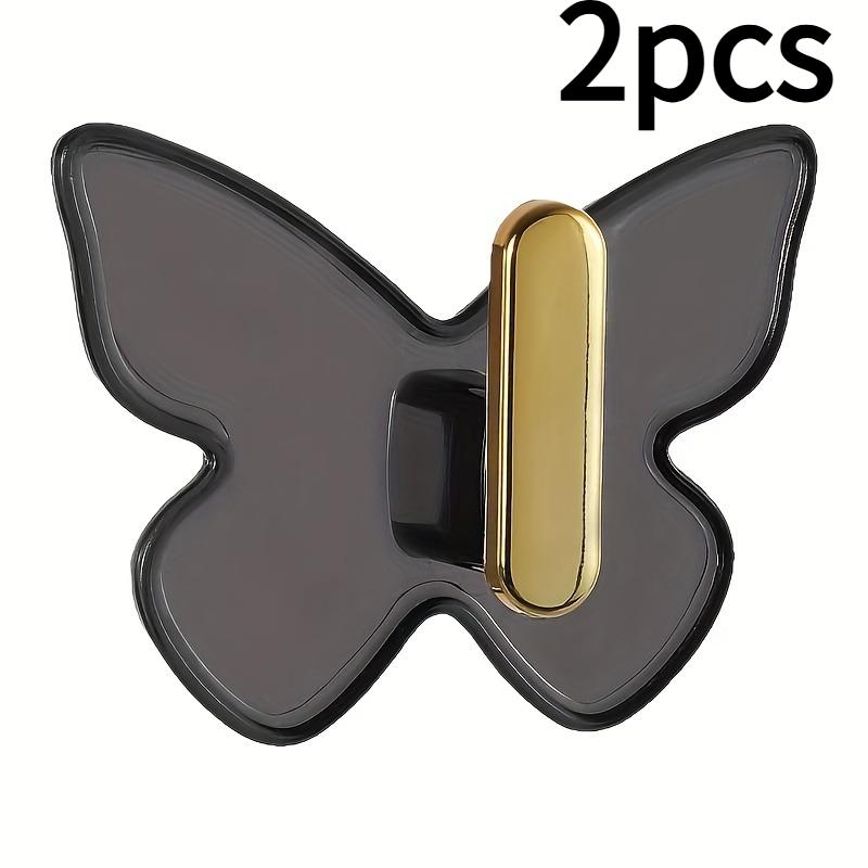 2pcs Butterfly Hooks Are Powerful,Waterproof,Can Be Used in Kitchens,Bathrooms Without Leaving Marks or Needing To Drill Holes