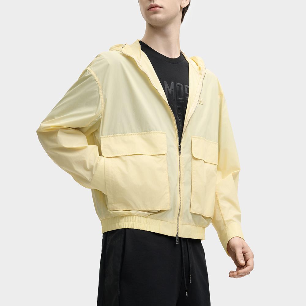 Fila Мужская куртка Milano Series Fashion Casual с капюшоном и длинным рукавом, цвет светло-зрелый-пшенично-желтый F11M525703F-YE