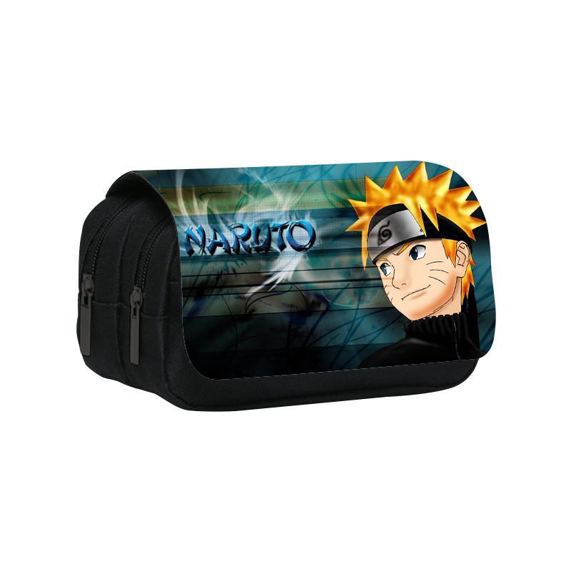 Двухслойная пенал-косметичка Naruto Shinobi из нейлонового материала для учеников и школьных принадлежностей