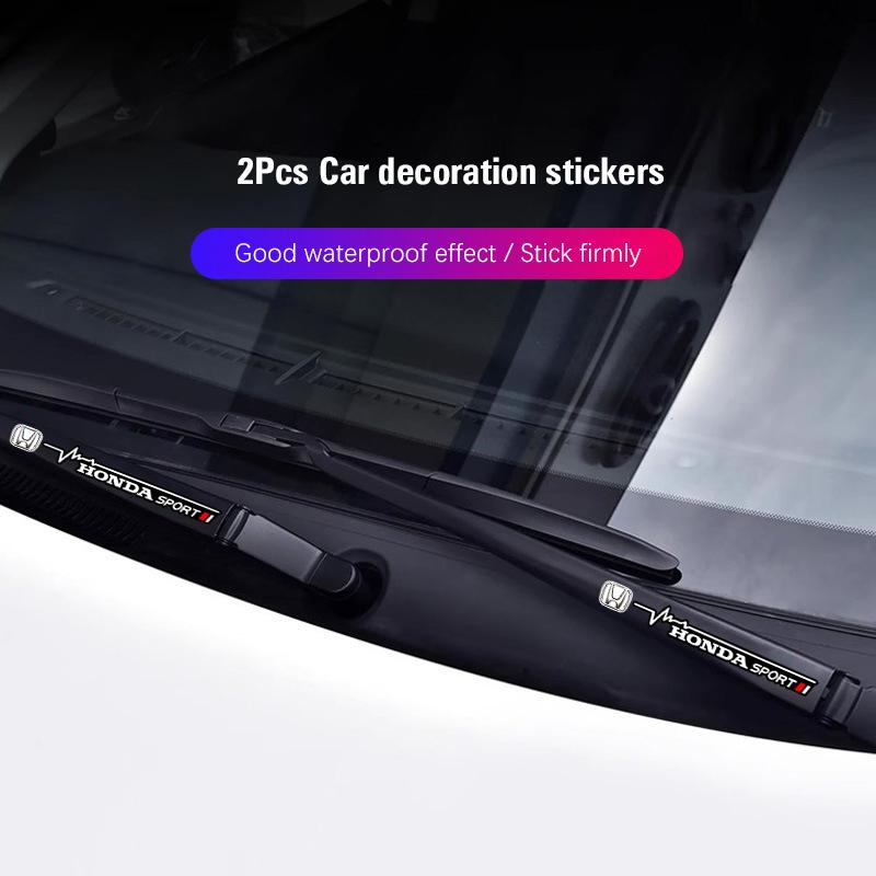 2Pcs Car Stickers Wiper Decoration Sticker For Honda Civic Accord Fit Jazz Pilot CRV Odyssey Passport City Shuttle HRV Vezel Ny1X