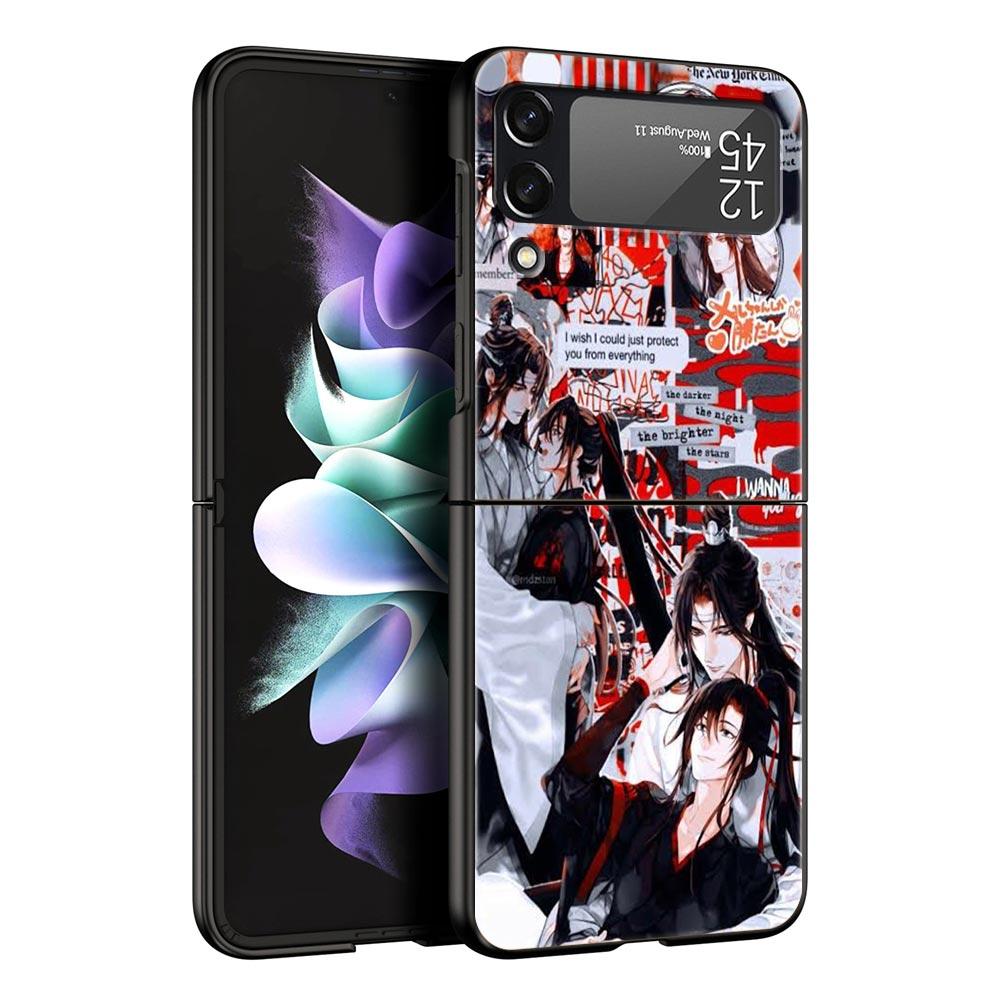 Чехол для телефона Samsung Z Flip 3 5G Z Flip 4 с принтом аниме Мо Дао Цзу Ши MDZS, Черный Жесткий Корпус, Обложка для Galaxy ZFlip3 ZFlip5, Складной, Роскошный