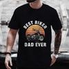 BEST BIKER DAD EVER Print Men T Shirt Short Sleeve O Neck Tshirt Father Male Tee Shirt Tops Oversized Shirts Clothes Camisetas