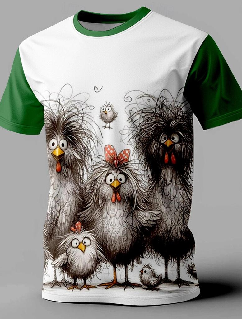 Футболка мужская повседневная с принтом Animal Funny Retro, уличная повседневная футболка для бара, с короткими рукавами и круглым вырезом, одежда для весны и лета