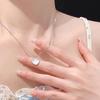 Simple Moonstone Shell Pendant Necklace Silver Color Clavicle Chain Choker For Women Girls Elegant Jewelry Accessories Gifts