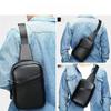 Genuine Leather Men's Chest Top Layer Cowhide Shoulder Crossbody Bag Men's Stylish Casual Sports Leather Small Body Bag