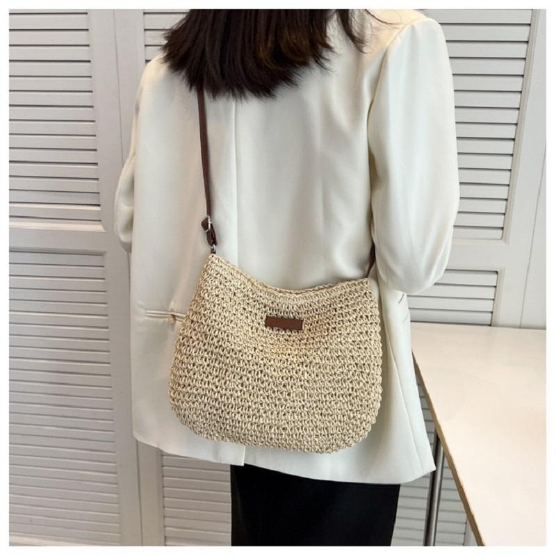 Women Fashion Summer Straw Crossbody Bag Beach Holiday Shopping Woven Shoulder Handbag Messenger Purses for Women Bags