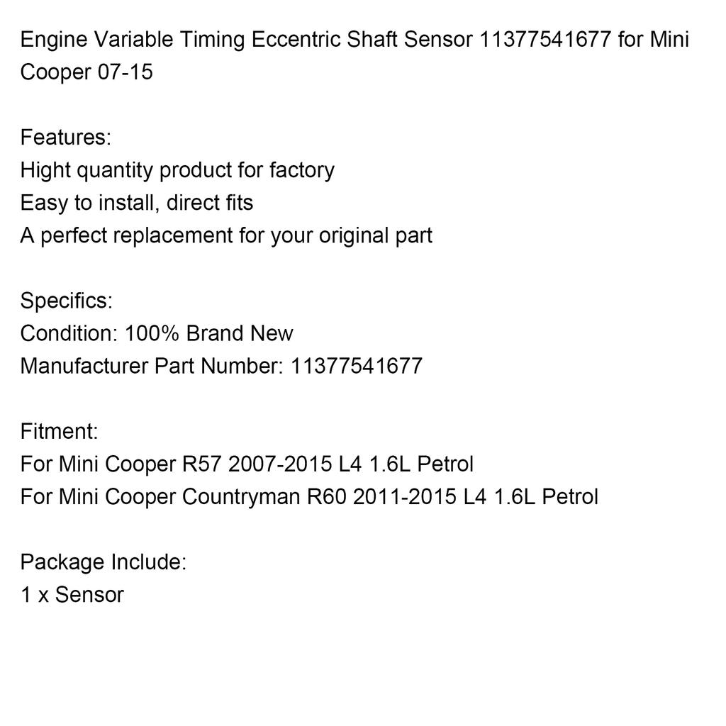 Engine Variable Timing Eccentric Shaft Sensor 11377541677 for Mini Cooper 07-15