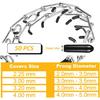 Prong Collar Covers 2.25mm Designed for Herm. Sprenger Collar (50 Tips per Pack), Vinyl Comfort Prong Tips for 2.0mm-3.0mm Dog Pinch Collar