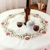 Round Table Cloth Europe Pastoral Embroidered Tablecloth Hotel Dining Table Cover Carbinet Cover Wedding Decoration House Towel