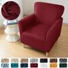 Velvet Armchair Covers Elastic Soft Club Tub Chair Slipcovers Soild Color Single Sofa Covers for Living Room Home Counter Hotel