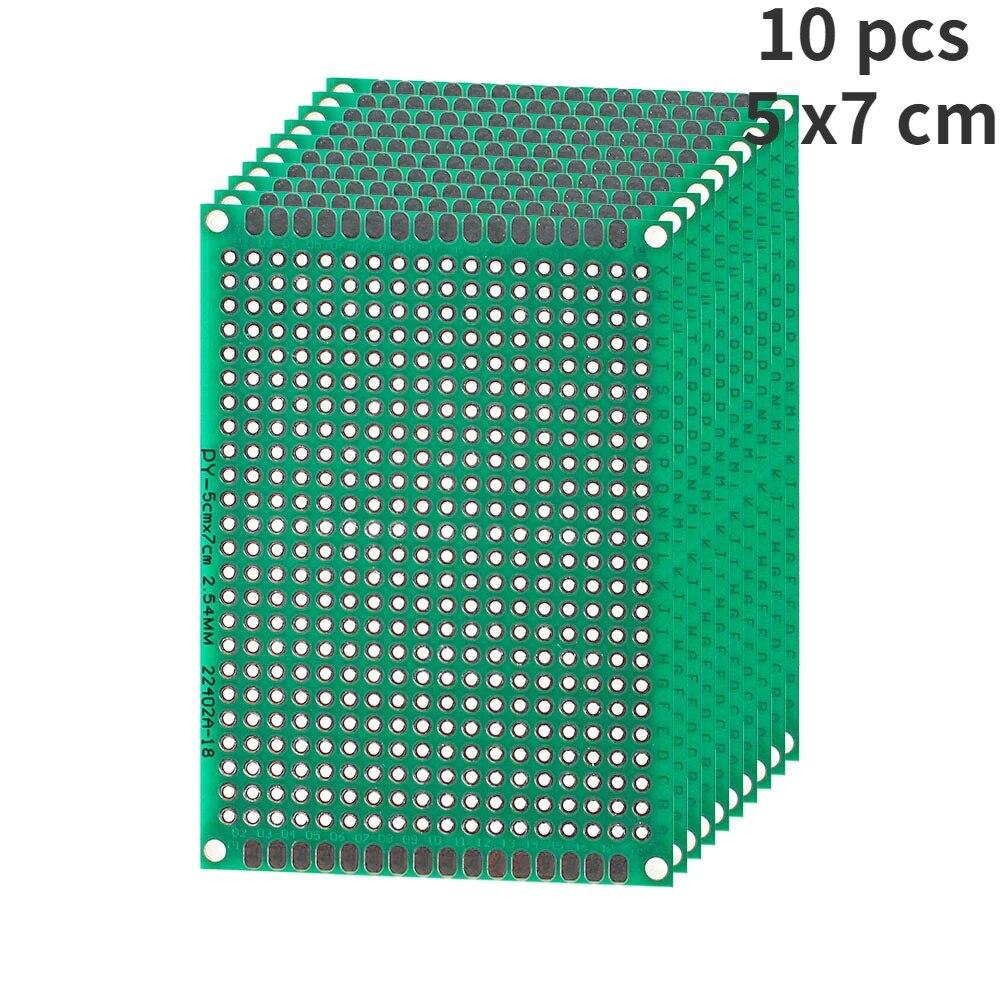 4-40 шт., универсальный макет печатной платы, двухсторонний макет 2x8, 3x7, 4x6, 5x7, 7x9 см, макетная плата, DIY электронный комплект