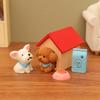 Dollhouse decoration accessories mini realistic puppy pet house creative model micro landscape wooden ornament
