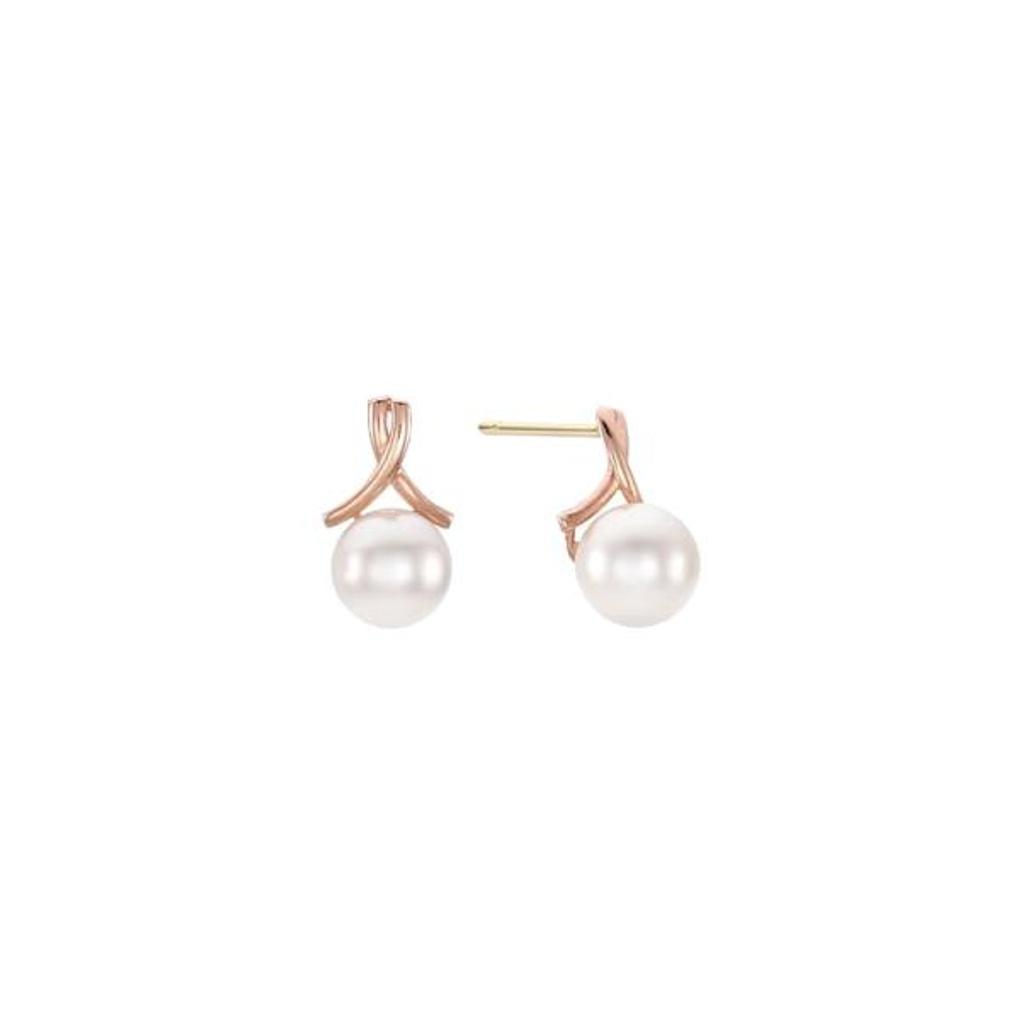 LLOYD Pearl Ribbon Short 10k Earrings LPTJ4076T