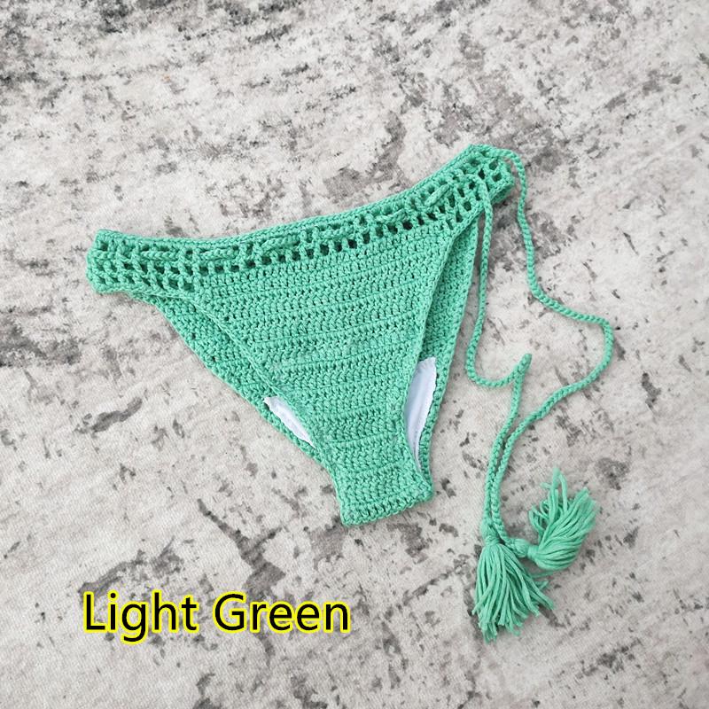 Handmade Crochet Bikini Shorts with Lining