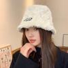 Versatile Warm Japanese Bucket Basin Hat Trendy Hat Women's Autumn and Winter New Imitation Plush Bucket Hat Shows Small Face