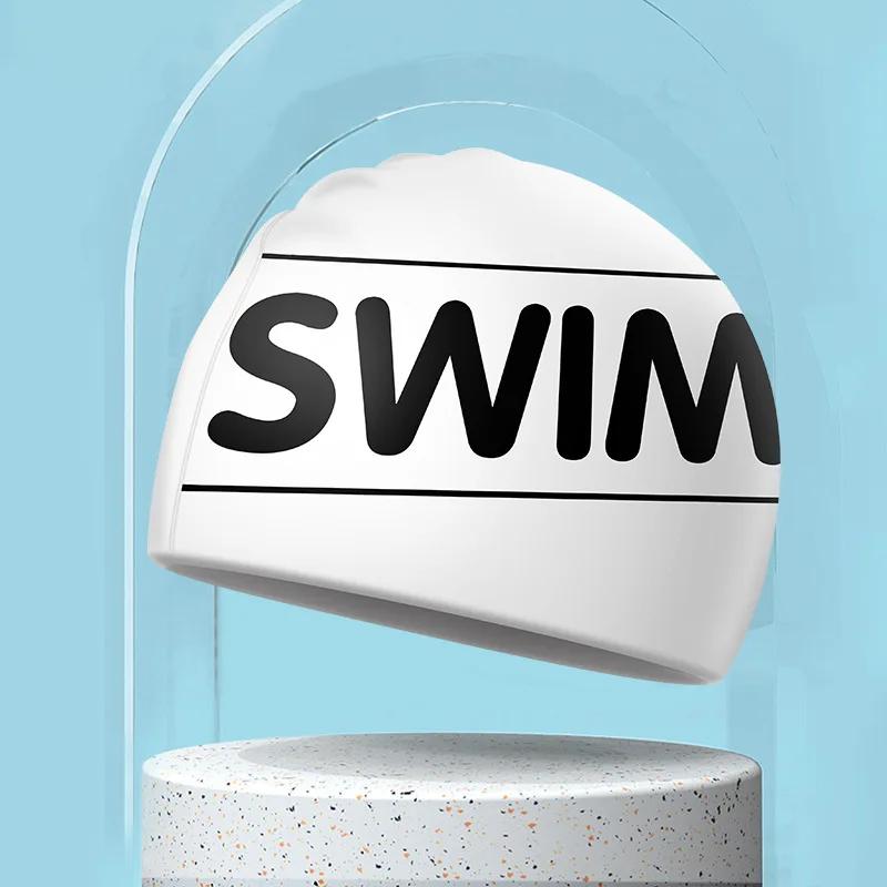 Шапочки для плавания большого размера для женщин и мужчин, эластичные, удобные, силиконовые, для купания, длинные, для защиты ушей, для взрослых, шапочка для плавания