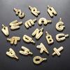 Жирные 26 букв Подвески-шармы Буквы алфавита A-Z Initial Letter Charms для изготовления ювелирных изделий Золотые Хип-хоп украшения :VD1343