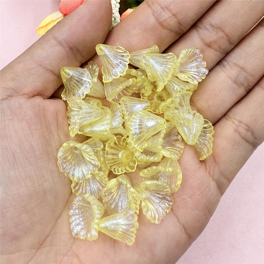 Acrylic 9Colors Loose Beads Morning Glory DIY Earrings Jewelry Making Bracelets 14.3*10mm 200PCS Necklace Jewelry Accessories