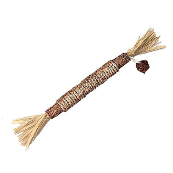 Cat Chew Toy Natural Silver Vine Dental Stick Cats Teeth Cleaning Self-play Toy Safe Catnip Chew Stick for Indoor Cats Playing Promotes Dental Health