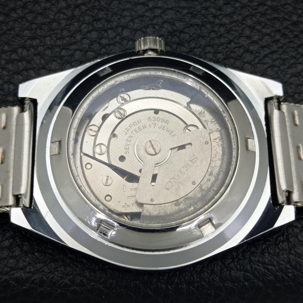 ВИНТАЖНЫЕ ОТРЕМОНТИРОВАННЫЕ МУЖСКИЕ ЧАСЫ SEIKO 5 АВТОМАТИЧЕСКИЕ 6309A ЯПОНИЯ ЧЕРНЫЕ a440903-4