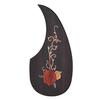 Wooden Guitar Pickguard Pick Guard for 40 41 Acoustic Guitars Ebony Wood with Decorative Flower Pattern