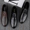Fashion Men Simple Comfortable Soft Breathable First Layer Cowhide Genuine Leather Shoe Business Lace Up Formal Oxford Shoes Sizes 36-46