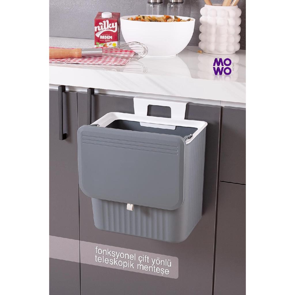 15-литровое белое функциональное мусорное ведро для кухни, подвесное или настольное, с функциональной крышкой — мусорное ведро для ванной комнаты