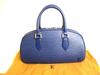 Подлинная сумка Epi Blue Leather Silver H/W, кошелек Jasmine #9297, восстановленная
