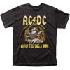 Винтажная черная футболка унисекс ACDC Givin The Dog A Bone с графическим дизайном AHN02186