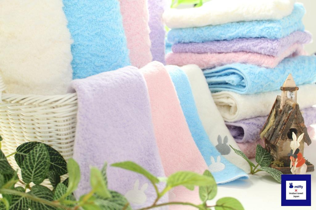 Полотенце Maruei Полотенце Имабари Прохладный Миффи Пушистый Цвет слоновой кости Носовой платок, Мини,