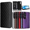 Кожаный чехол-книжка OPPO A60 4G с магнитной 3D-текстурой и слотом для карт