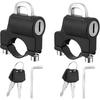 2Pcs Motorcycle Helmet Lock Helmet Lock Motorcycle Helmet Locks for Motorbikes Electric Motorbike Helmet Accessories for 22-28mm Handlebar Tubing