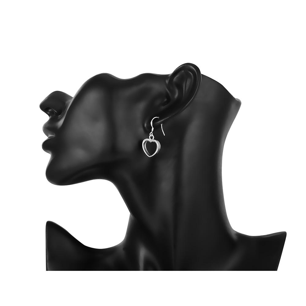Изысканные серьги из стерлингового серебра 925 пробы, модные серьги в форме полого сердца для женщин, подарок на день рождения, очаровательные ювелирные изделия