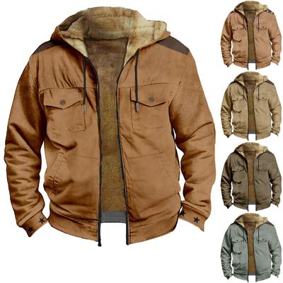 Мужская куртка с принтом в стиле ретро, ​​мужская весенне-осенняя повседневная трендовая куртка на молнии с капюшоном