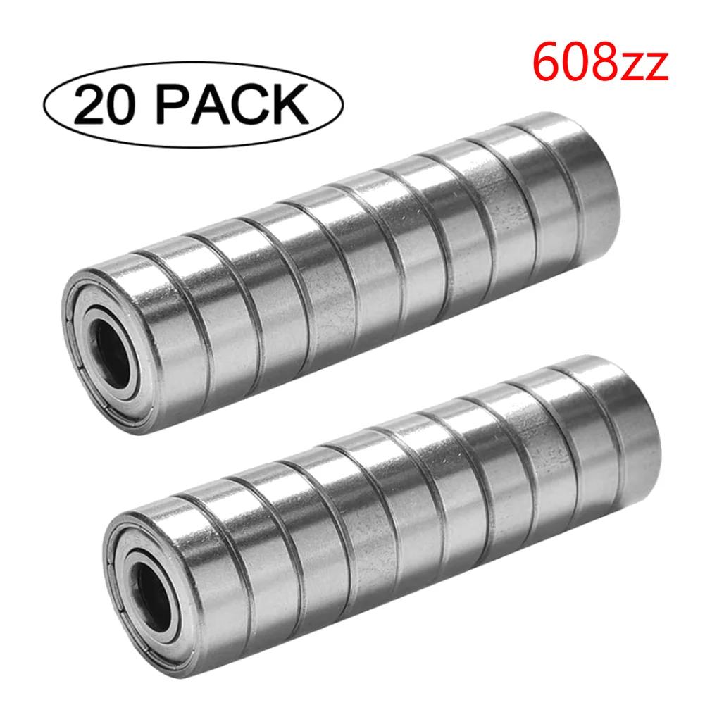 20/10 шт. Шариковые подшипники 608zz/608rs ABEC-9/7 Миниатюрные подшипники Глубокий паз Роликовый подшипник из углеродистой стали для скейтборда