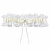Satin Elastic Garter Belt Lace Bow Leg Loop Sexy Thigh Bands  for Women