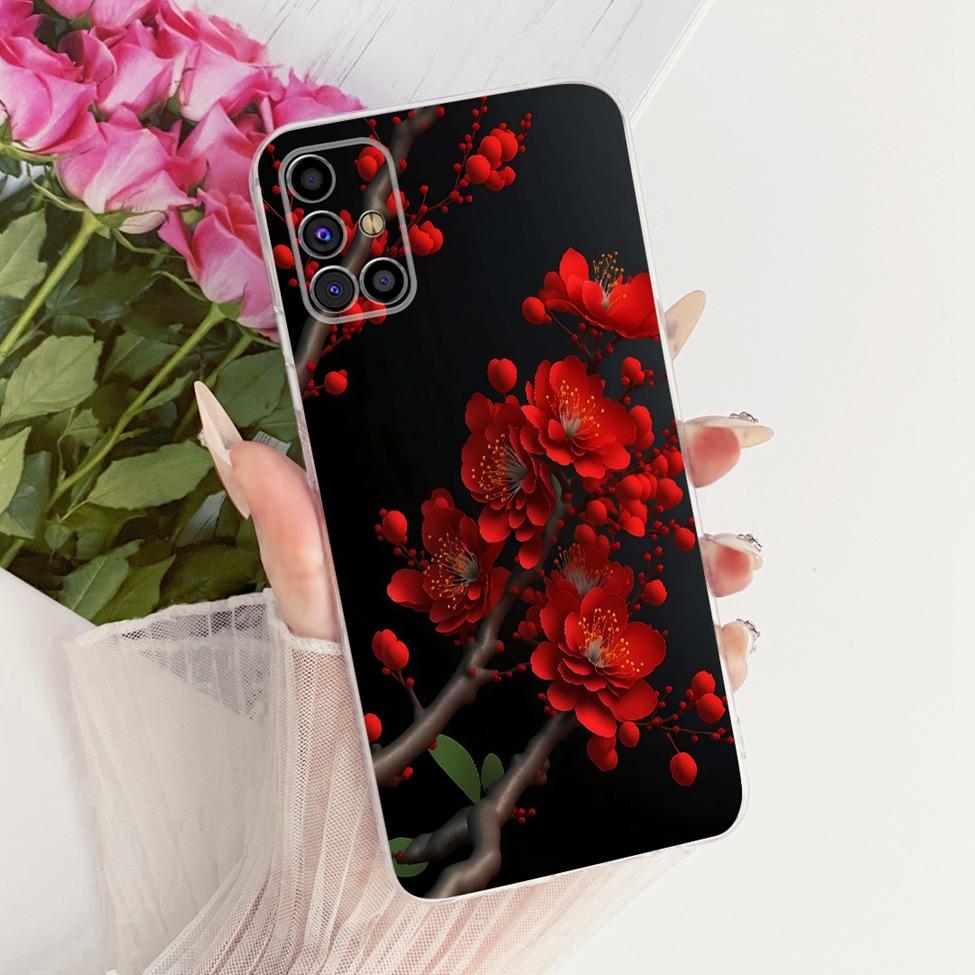 For Samsung M31s Case SM-M317F Transparent Cute Cat Fashion Butterfly Funny Painted Casing For Samsung Galaxy M31s Cover
