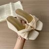 Fashion Women's Wedges Slippers Weave Platform Shoes New Sandals Designer 2025 Summer Fashion Woman Flip Flops Dress Sandalias De Mujer