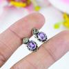 Natural Amethyst,Peridot 925 Solid Sterling Silver Gift Tops Earring .75" N5f77