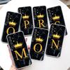Чехол для телефона Samsung Galaxy A16 A26 A36 A56 A15 A14 A13 A12 A55 A54 A53 A25 A24 A23 A35 A34 A33 A05S с короной и 26 буквами, настраиваемый, M