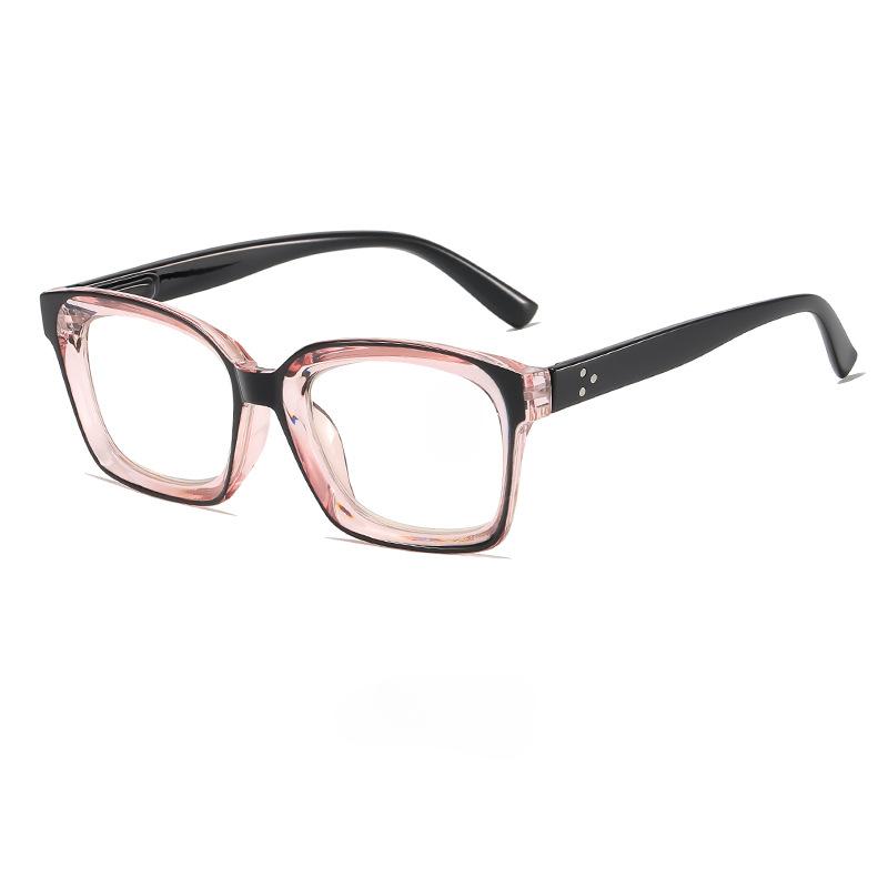 Anti Blue Light Reading Glasses Women Trendy Transparent Large Frame Far Sighted Eyeglasses